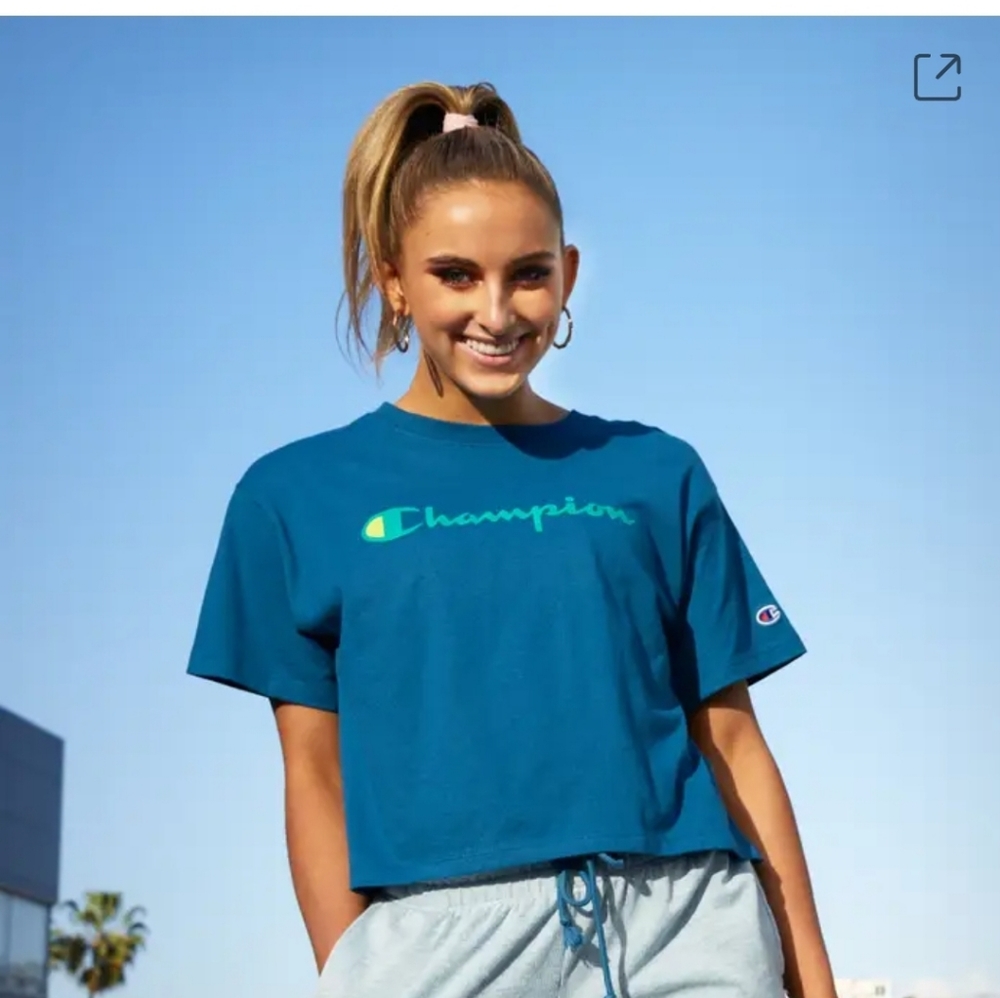 ((Dark Berry))CROPPED TEE, SCRIPT LOGO